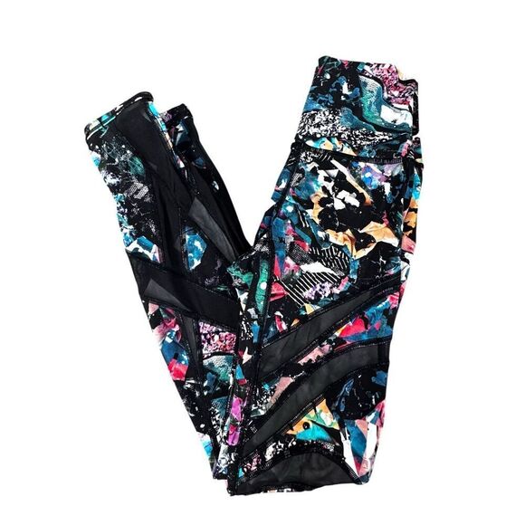 Lululemon Wunder Under High Rise Legging Black Floral Mesh Size 2 - Picture 7 of 15